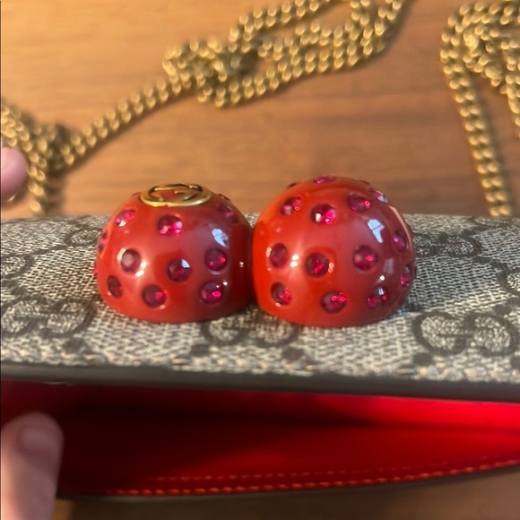 Gucci Cherries Mini Wallet on Chain - Picture 9 of 9